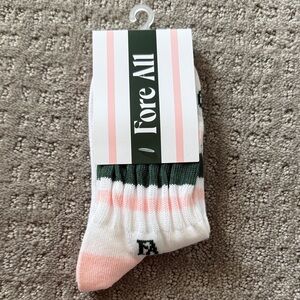 Women's Striped Casual Socks - Pink, Green, White